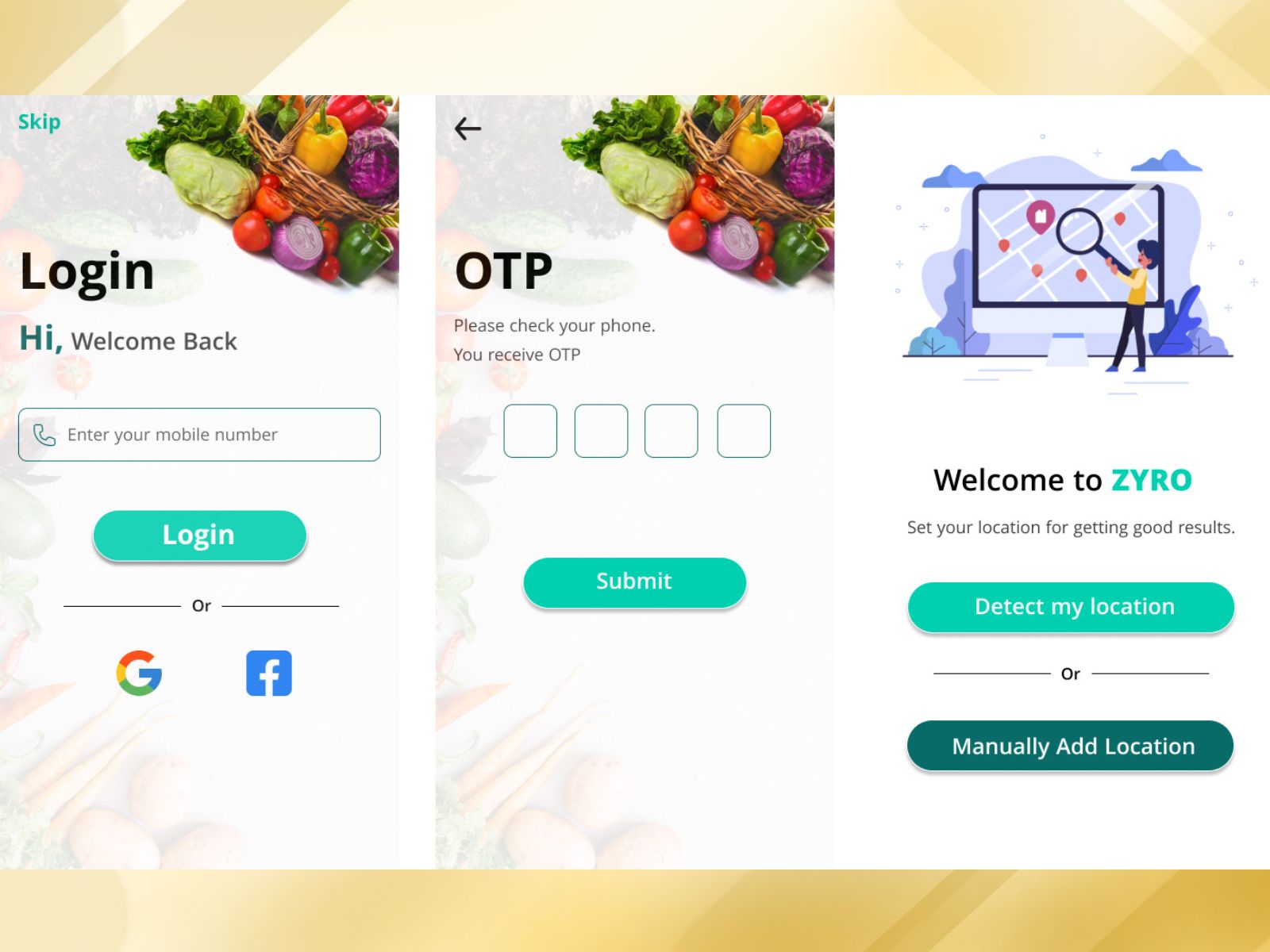 Grocery Store UI design